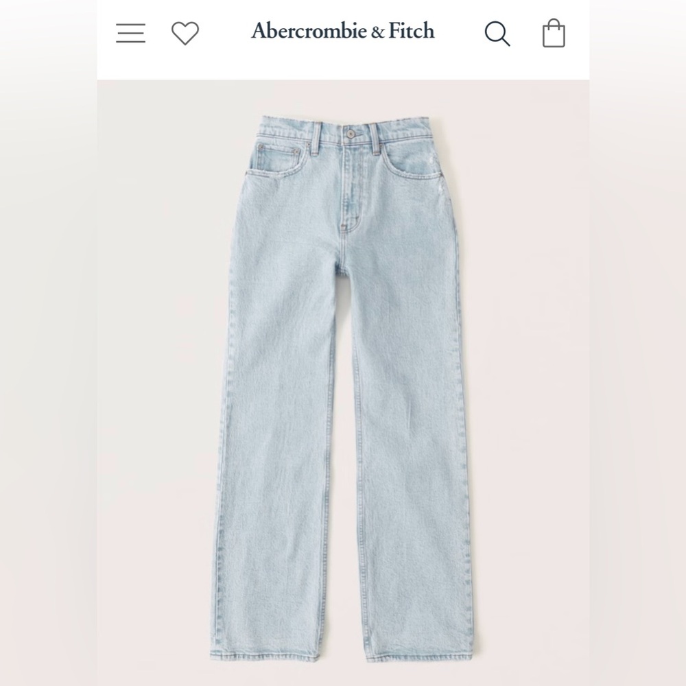 Abercrombie Curve Love High Rise 90s Relaxed Jean 25L